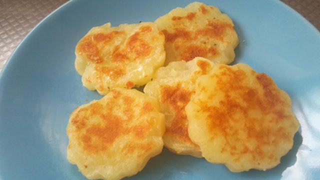 出来上がったハッシュドポテト