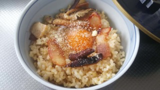 カルボナーラ風卵かけご飯
