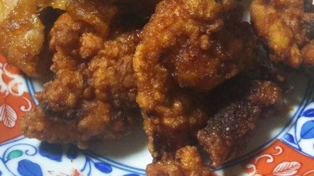 出来上がった唐揚げ